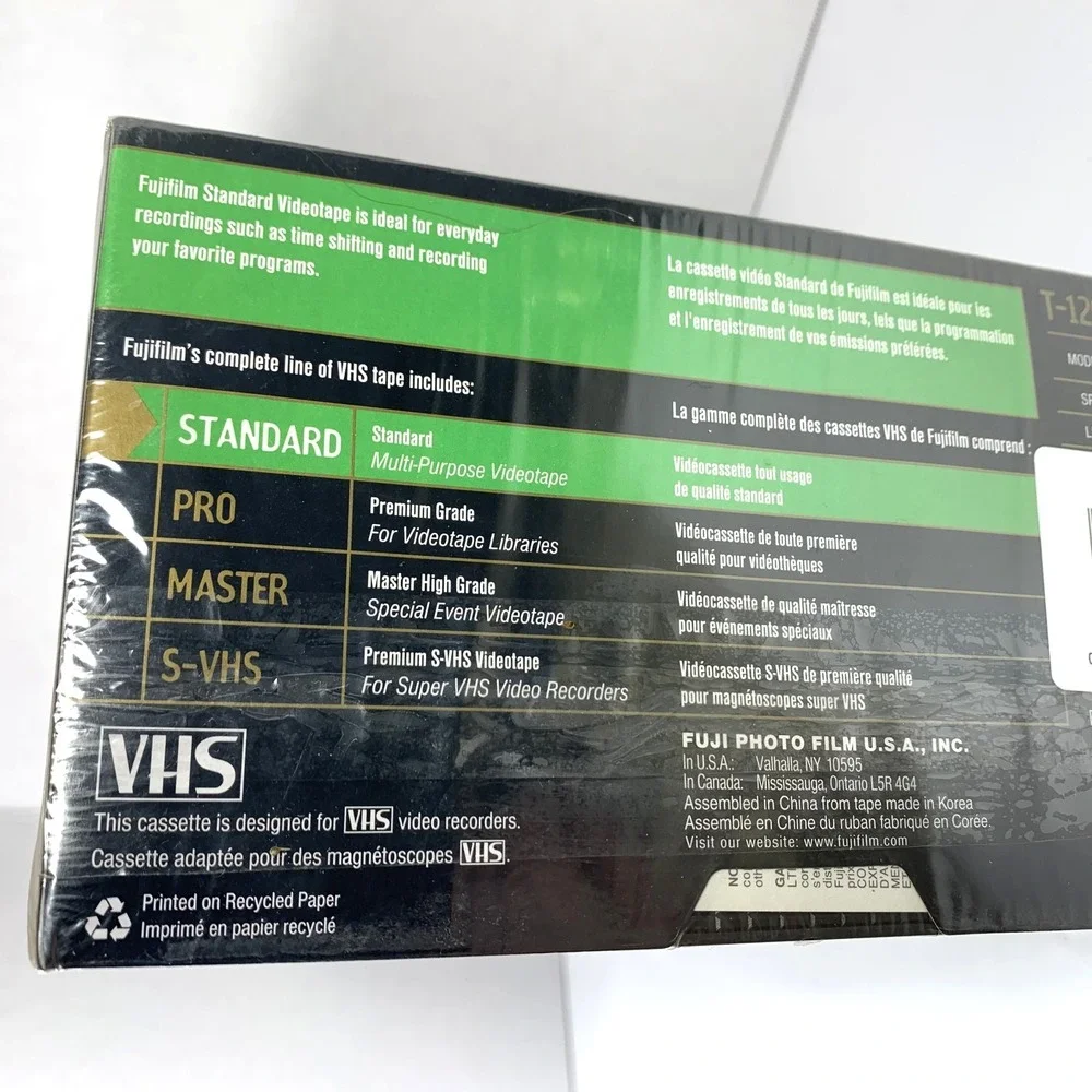 Fujifilm HQ T-120 Blank VHS Tape 6 hour 12‎ Pack